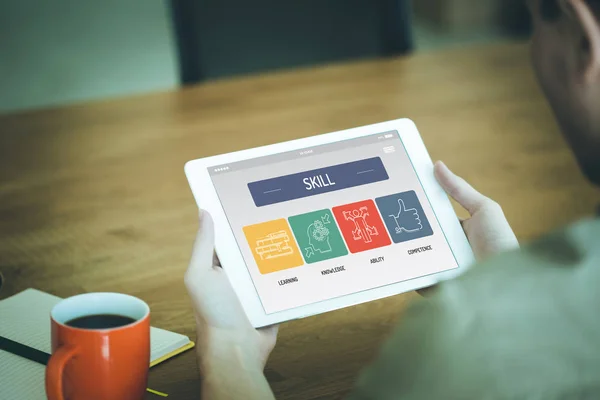 SKILL ICON concept on  screen — Stock Photo, Image