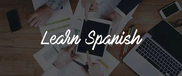 Teamwork leren Spaanse Concept — Stockfoto