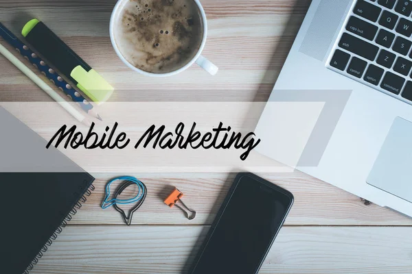 Mobile Marketing tekst — Stockfoto