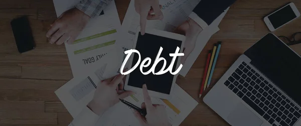 Internetová týmová práce dluhu koncept — Stock fotografie