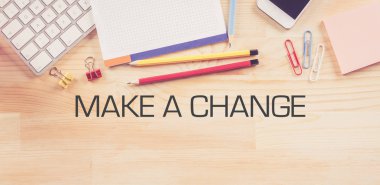 İş çalışma alanı ile ahşap arka plan