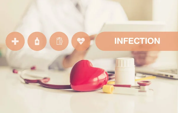 Gezondheid Concept: infectie — Stockfoto