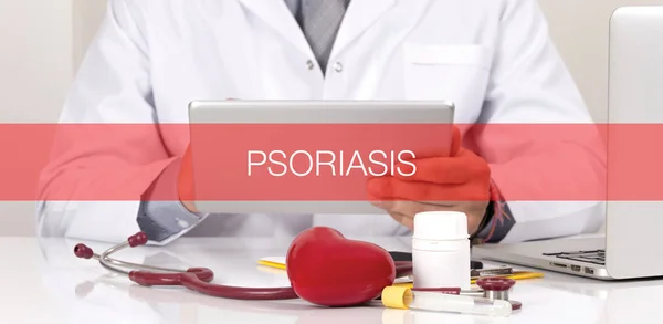 CONCEPTO SANITARIO: PSORIASIS — Foto de Stock