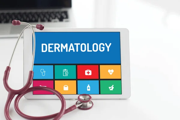 CONCEITO DE SAÚDE: DERMATOLOGIA — Fotografia de Stock