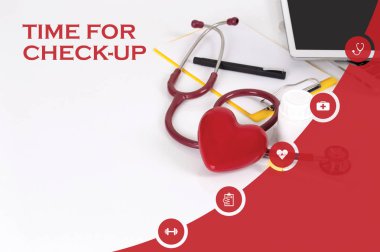 HEALTH CONCEPT: TIME FOR CHECK UP clipart