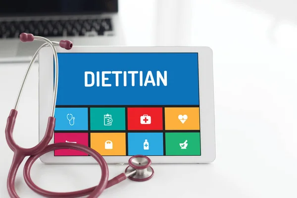 CONCEPT DE SĂNĂTATE: DIETITIAN — Fotografie, imagine de stoc