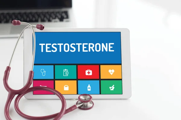Hälsokoncept: testosteron — Stockfoto