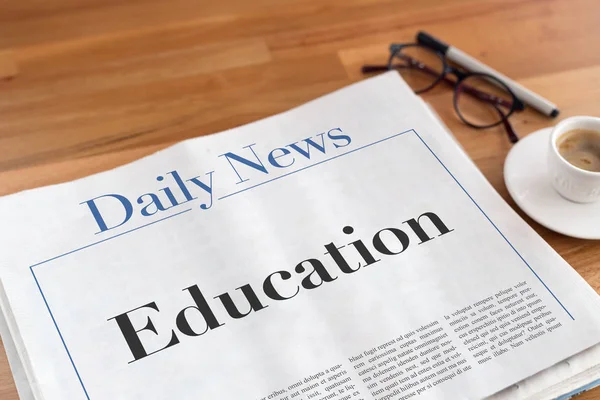 View of newspaper on the table — Stock Photo, Image