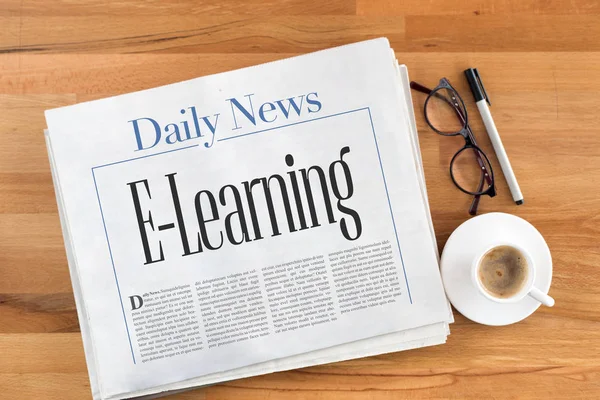 View of newspaper on the table — Stock Photo, Image