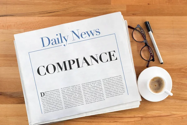 View of newspaper on the table — Stock Photo, Image