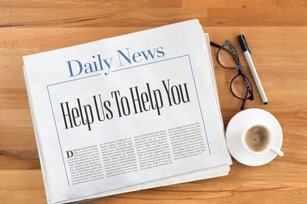 Viewof  newspaper on the table — Stock Photo, Image