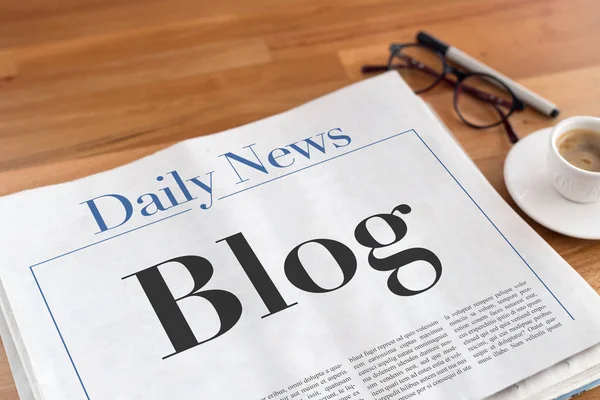 View of newspaper on the table — Stock Photo, Image