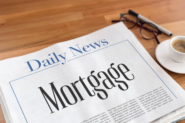 Viewof  newspaper on the table — Stock Photo, Image