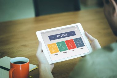 tablet ekranında kavramı
