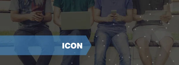 CONCEPTO DE TECNOLOGÍA: ICON — Foto de Stock