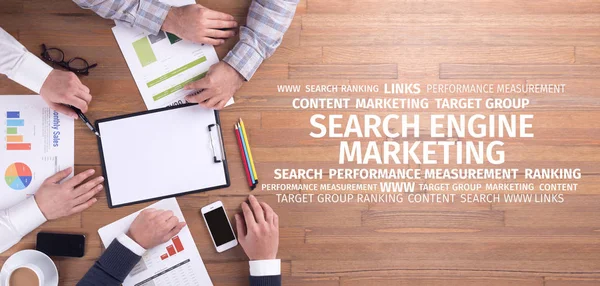 Search Engine Marketing palavra nuvem — Fotografia de Stock