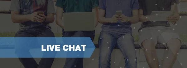 Technologie Concept: Live Chat — Stockfoto