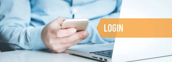 TECHNOLOGY CONCEPT: LOGIN — Stock Photo, Image