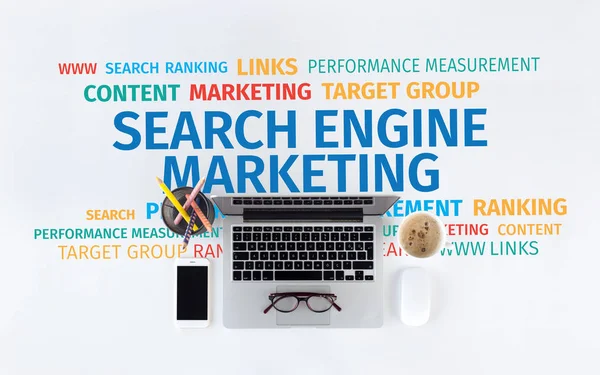 Search Engine Marketing palavra nuvem — Fotografia de Stock