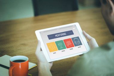tablet ekranında kavramı