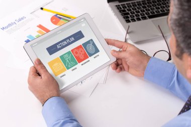 tablet ekranında kavramı