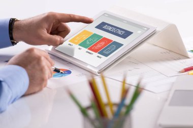 tablet ekranında kavramı