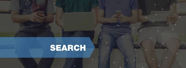 TECHNOLOGY CONCEPT: SEARCH — Stock Photo, Image