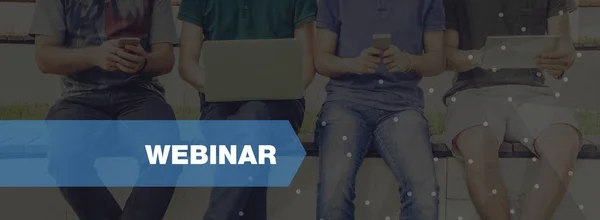 Τεχνολογία έννοια: Webinar — Φωτογραφία Αρχείου