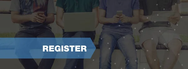 TECHNOLOGY CONCEPT: REGISTER — Stock Photo, Image