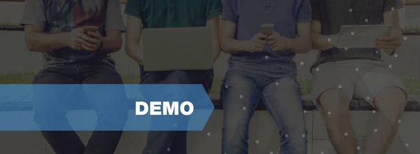 Technologie Concept: Demo — Stockfoto