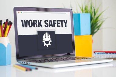 Konsept dizüstü bilgisayar ekranında