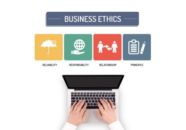 erkek eli ve dizüstü bilgisayar