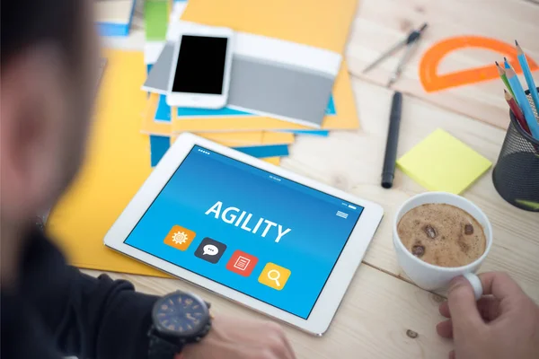 AGILITY CONCEPT ON TABLET — Stock Photo, Image