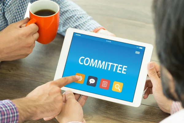 COMMITTEE CONCEPT ON TABLET — Stock Photo, Image