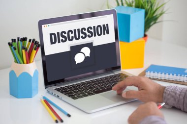 Konsept dizüstü bilgisayar ekranında