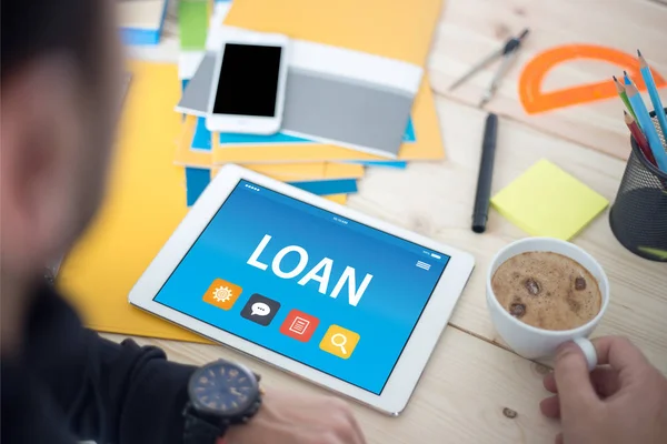 LOAN CONCEPT ON TABLET — Stock Photo, Image