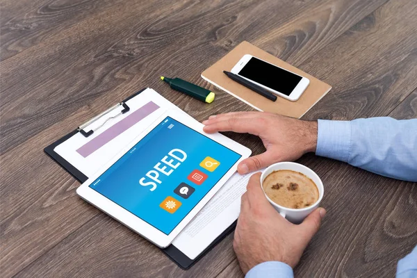 Speed Concept na Tablet — Zdjęcie stockowe