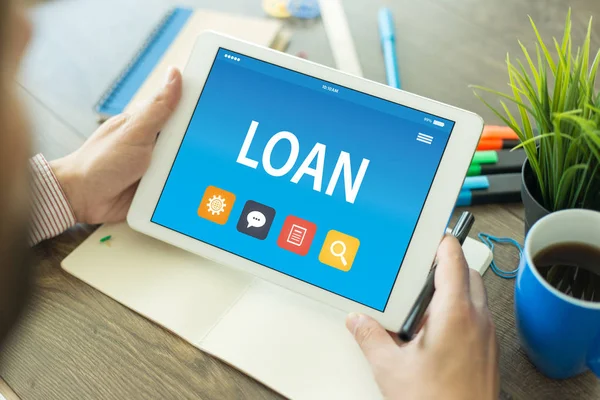 LOAN CONCEPT ON TABLET — Stock Photo, Image