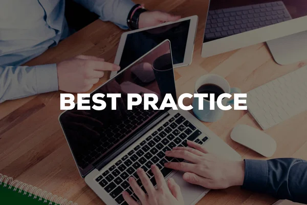 Businessmen hands using gadgets — Stock Photo, Image