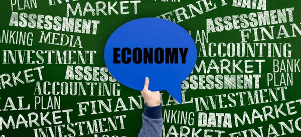 Írta: a beszéd buborék gazdaság — Stock Fotó