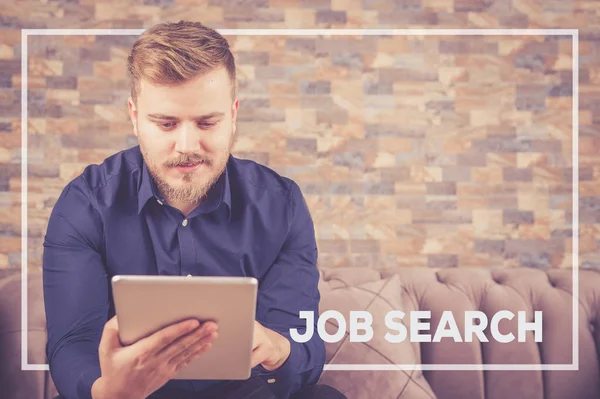 Man using laptop — Stock Photo, Image