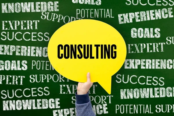 Consulting Written  on Speech Bubble — Stock Photo, Image