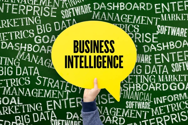 Business Intelligence Scritto — Foto Stock
