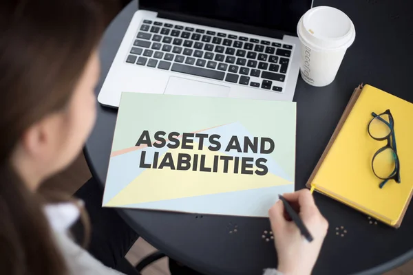 ASSETS AND LIABILITIES CONCEPT — Stock Photo, Image