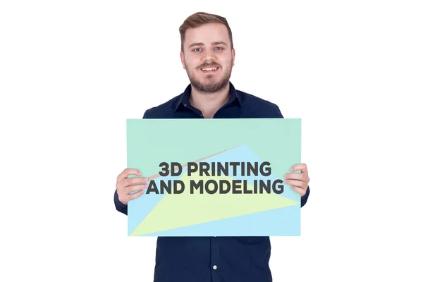 3D tisk a modelování koncepce — Stock fotografie