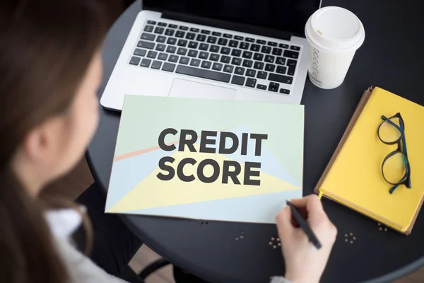 Conceito de Pontuação de Crédito — Fotografia de Stock