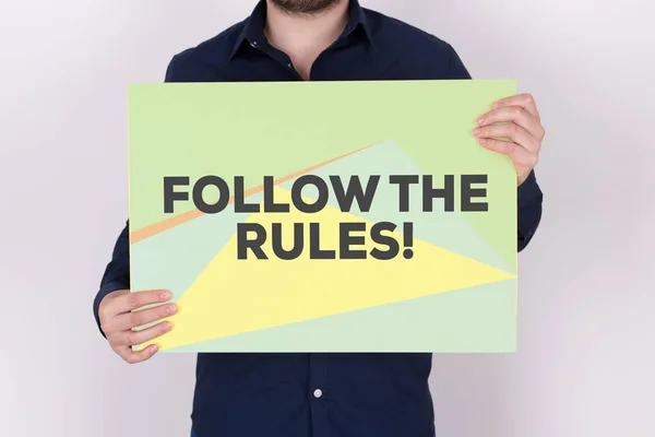 Kövesse a szabályokat! Koncepció — Stock Fotó