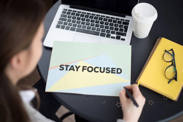 STAY FOCUSED CONCEPT — Stock Photo, Image