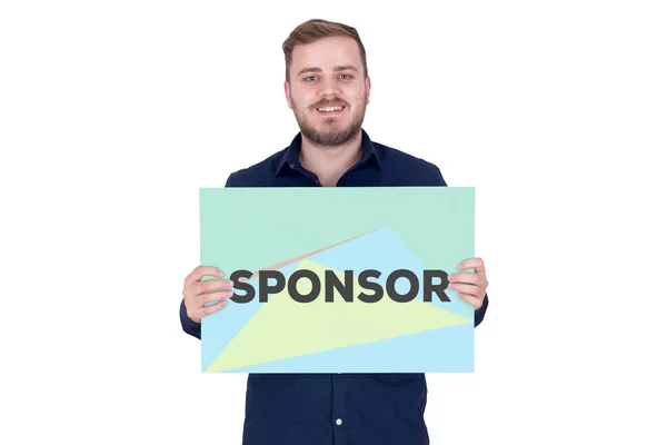 Карточка SPONSOR CONCEPT — стоковое фото