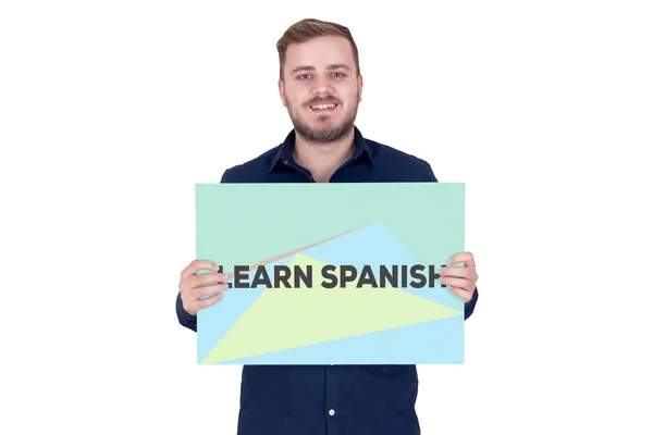 LEARN SPANISH CONCEPT — Stock Photo, Image